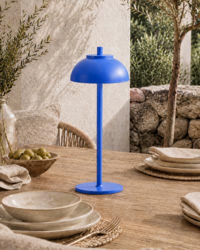 Blue Cordless Table Lamps (2 Count)