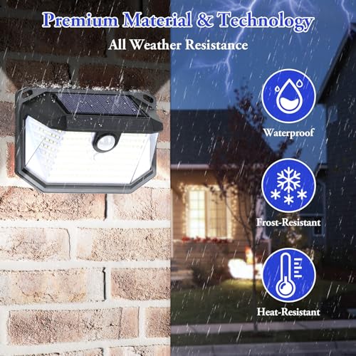 6 Pack Solar Wall Lights Outdoor with 3 Modes & Reflector (6 Count)