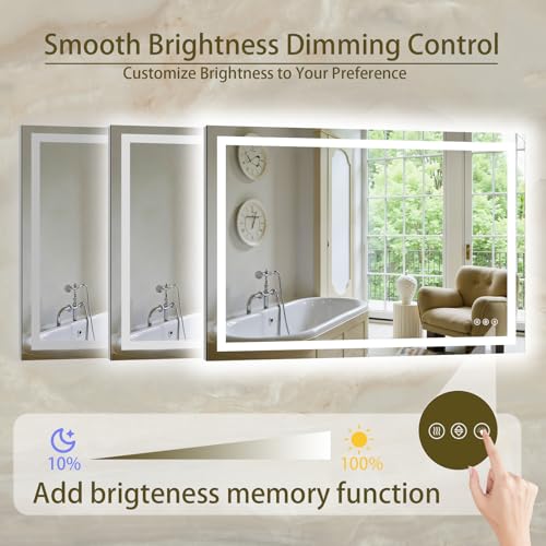 36"x48" LED Bathroom Mirror with Lights