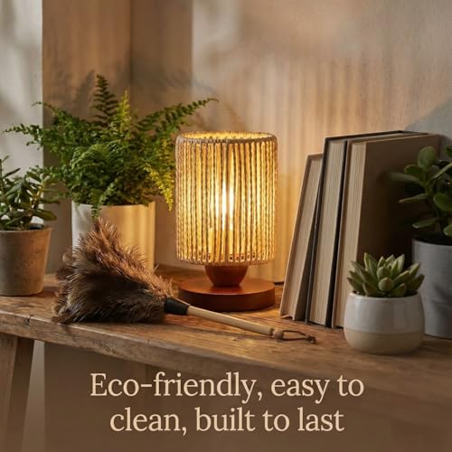 Small Rattan Table Lamp for Bedroom