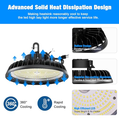 400W 2Packs Super Bright Led High Bay Lights (2 Count)
