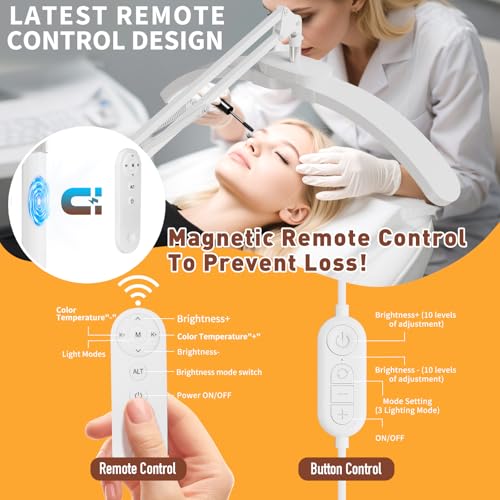 2-in-1 Lash Light, 2026 Upgraded Professional LED Half Moon Lamp
