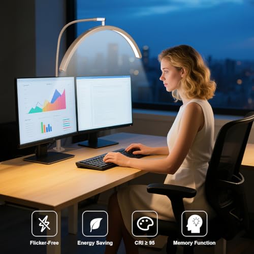 Professional Half Moon LED Desk Light for Nail Techs & Artists
