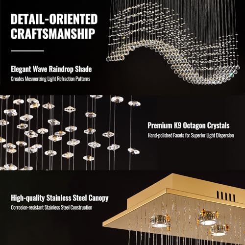 12 Lights Modern Crystal Chandeliers