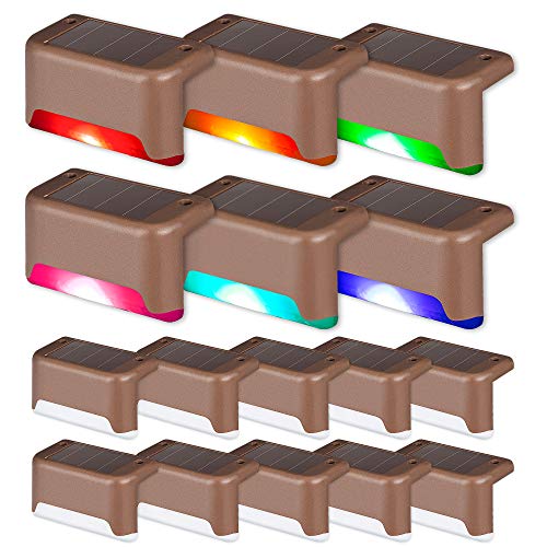 Color Changing Solar Deck Lights (16 Count)