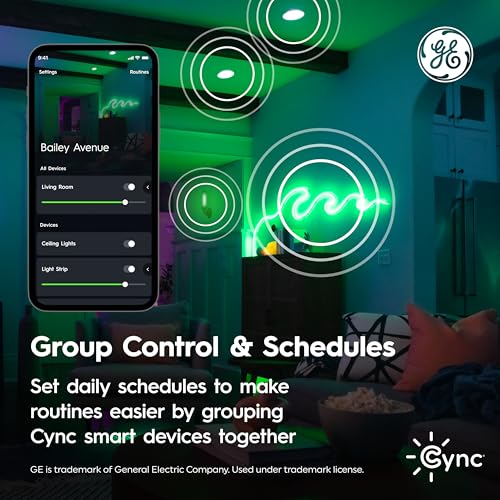 GE CYNC A19 Smart LED Light Bulbs (4 Count)