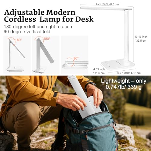 LED Portable Bright Rechargeable Desk Lamp