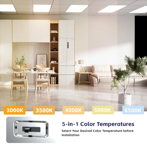 2x4 LED Flat Panel Light LED Drop Ceiling Light Fixture (4 Count)