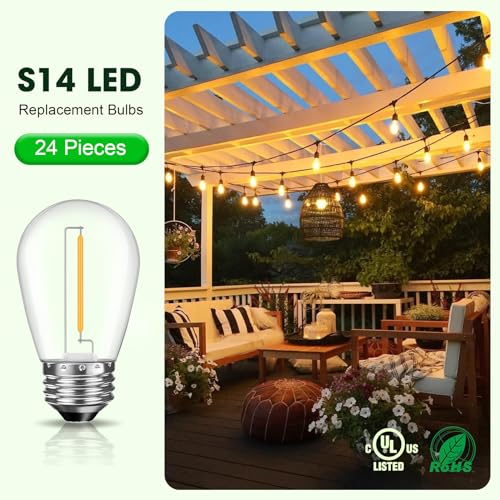 LED S14 Replacement Light Bulbs for Patio String Light