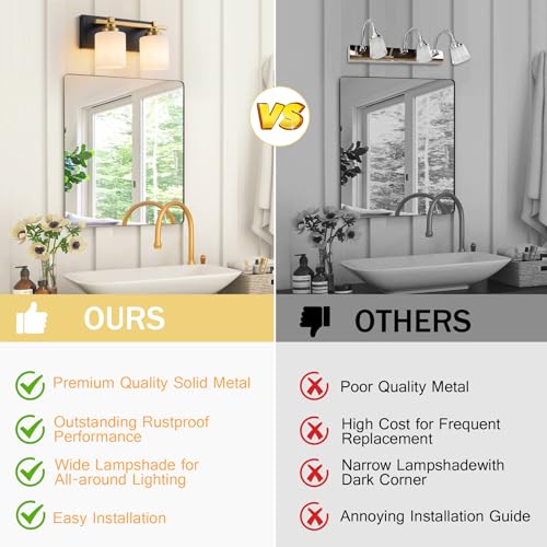 Modern Bathroom Light Fixtures Over Mirror (2 Count)