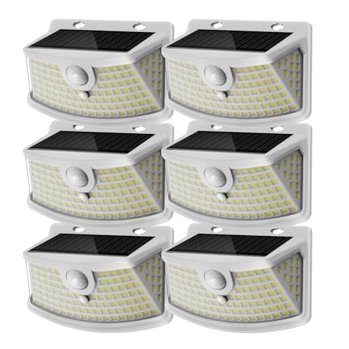 Solar Motion Sensor Lights Outdoor 120 LEDs (6 Count)