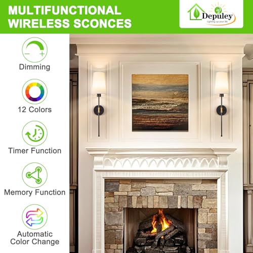 Battery Operated Wall Sconce (2 Count)