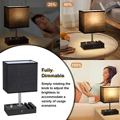 Black Bedside Table Lamps Set of 2 (2 Count)