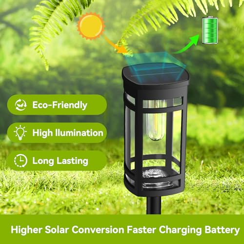 12 Pack Solar Pathway Lights Outdoor Waterproof (12 Count)