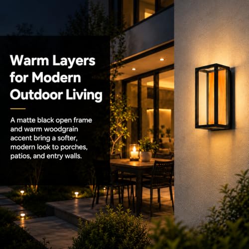 Dusk to Dawn Outdoor Wall Light (Walnut Brown)