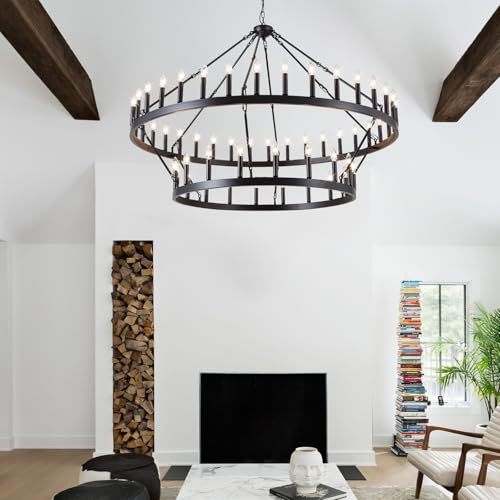 60" Extra Large Wagon Wheel Chandelier 2 (12 Count)