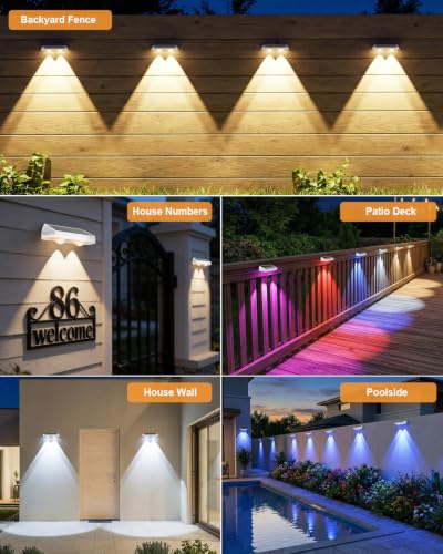 Solar Fence Lights Outdoor
