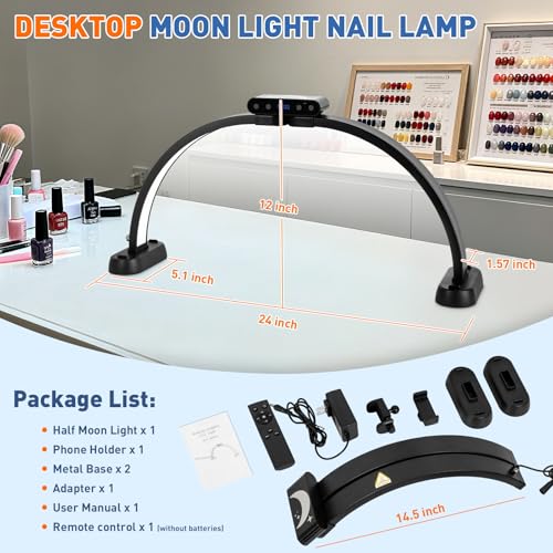 Half Moon Light for Nail Desk