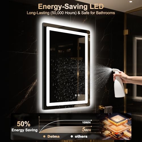30x20 LED Bathroom Vanity Mirror with Lights