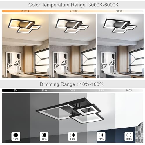 Modern Black Led Ceiling Light 3