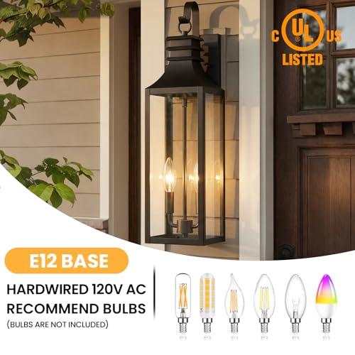 22" Large Outdoor Wall Lights (2 Count)