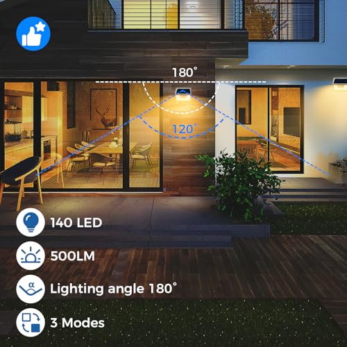Solar Lights Outdoor Motion Sensor Waterproof