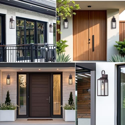 19" Large Outdoor Wall Lantern Porch Light Outdoor Bronze 2 Pack