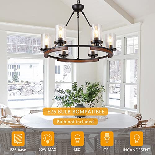 28 Inch Wagon Wheel Chandelier