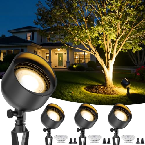 Low Voltage PAR36 LED Landscape Flood Light & Big Spotlight (4 PACK)