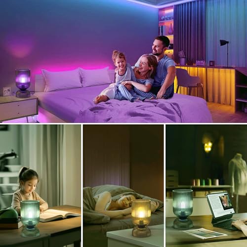 Modern RGB Glass Table Lamp with Remote