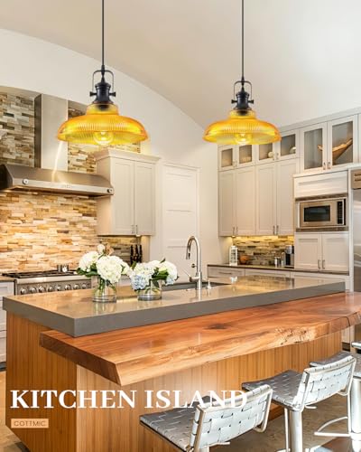 Orange Glass Pendant Lights Kitchen Island