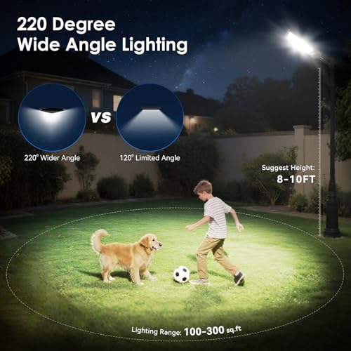 4 Pack Solar Street Lights Outdoor (4 Count)