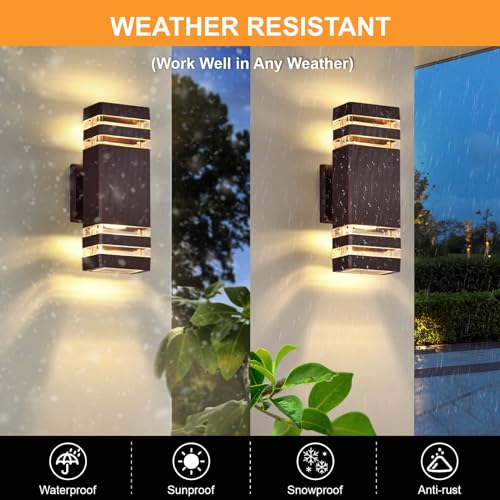 Modern Outdoor Wall Lights 2 Pack (2 Count)
