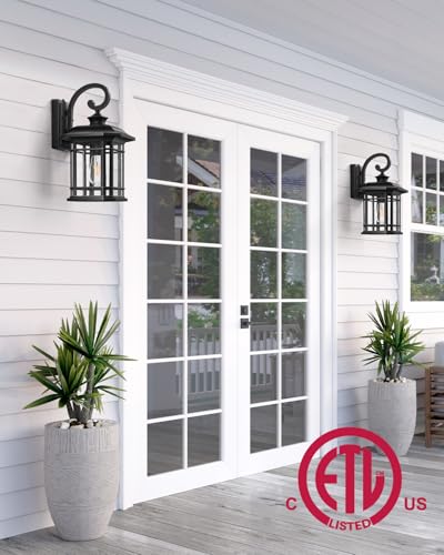 16.7" Large Black Dusk to Dawn Outdoor Lighting