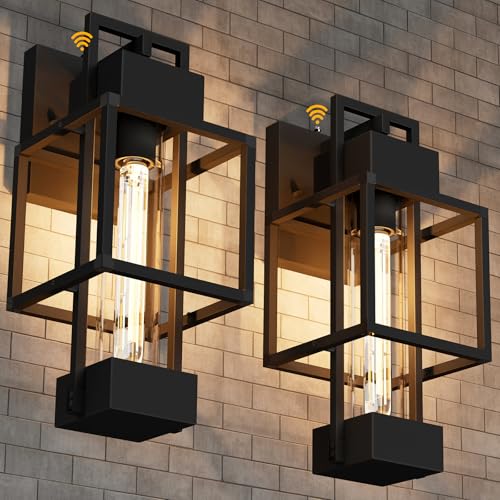2 Pack Dusk to Dawn Outdoor Exterior Lighting Fixtures Wall Mount (2 Count)