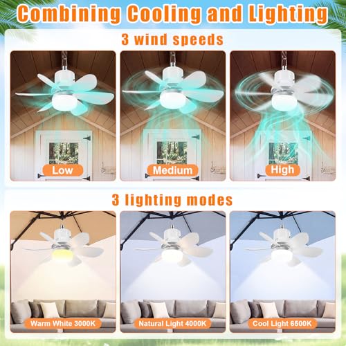 1 Set Solar Powered Ceiling Fan with Light