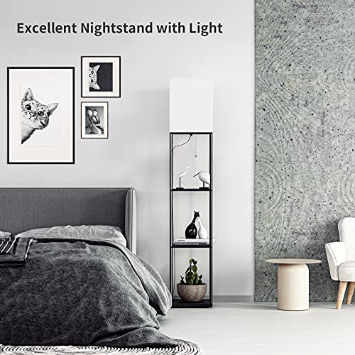 Floor Lamp with Shelves