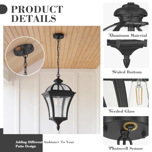20.7" Dusk to Dawn Outdoor Pendant Lights