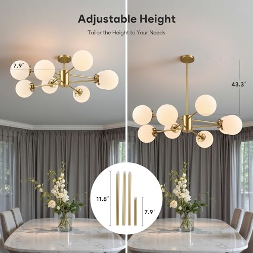 8 Light Sputnik Chandelier