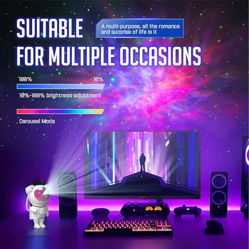 Colorful Astronaut Galaxy Projector