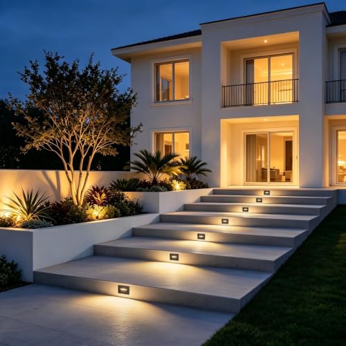 120V Hardwired Dimmable LED Stair Lights for Standard Gang Box (12 Count)