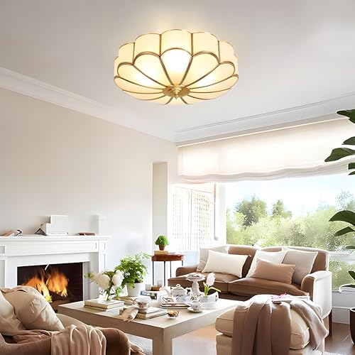 Mid Century Modern Brass Ceiling Light Fixture