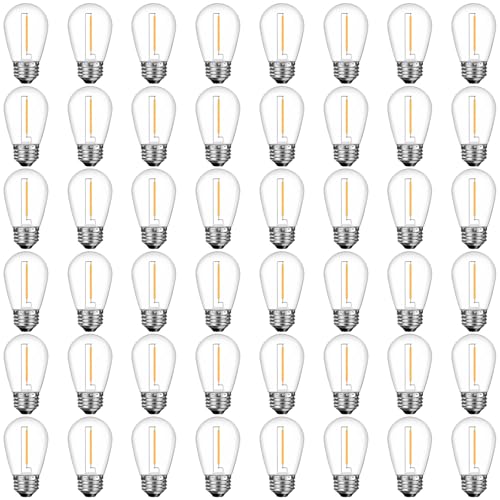 48 Pack Shatterproof LED Replacement Bulbs for Outdoor String Lights
