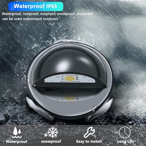 RNEHON 10 Pack LED Outdoor Deck Lights Kit (10 Count)