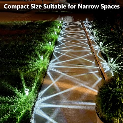 Solar Pathway Lights Outdoor Waterproof Cold White LED 15 Pack (15 Count)