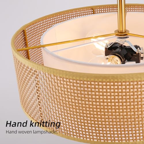 Rattan Flush Mount Ceiling Light