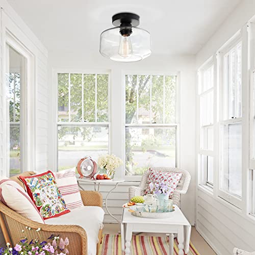 Industrial Semi Flush Mount Ceiling Light