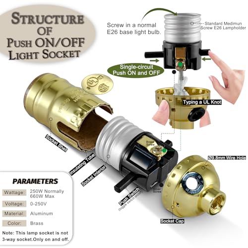 Lamp Socket with Push ON