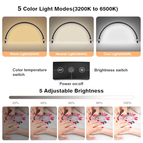 30'' Half Moon Nail Desk Lamp