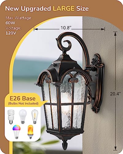 Dusk to Dawn Outdoor Wall Light (2 Count)